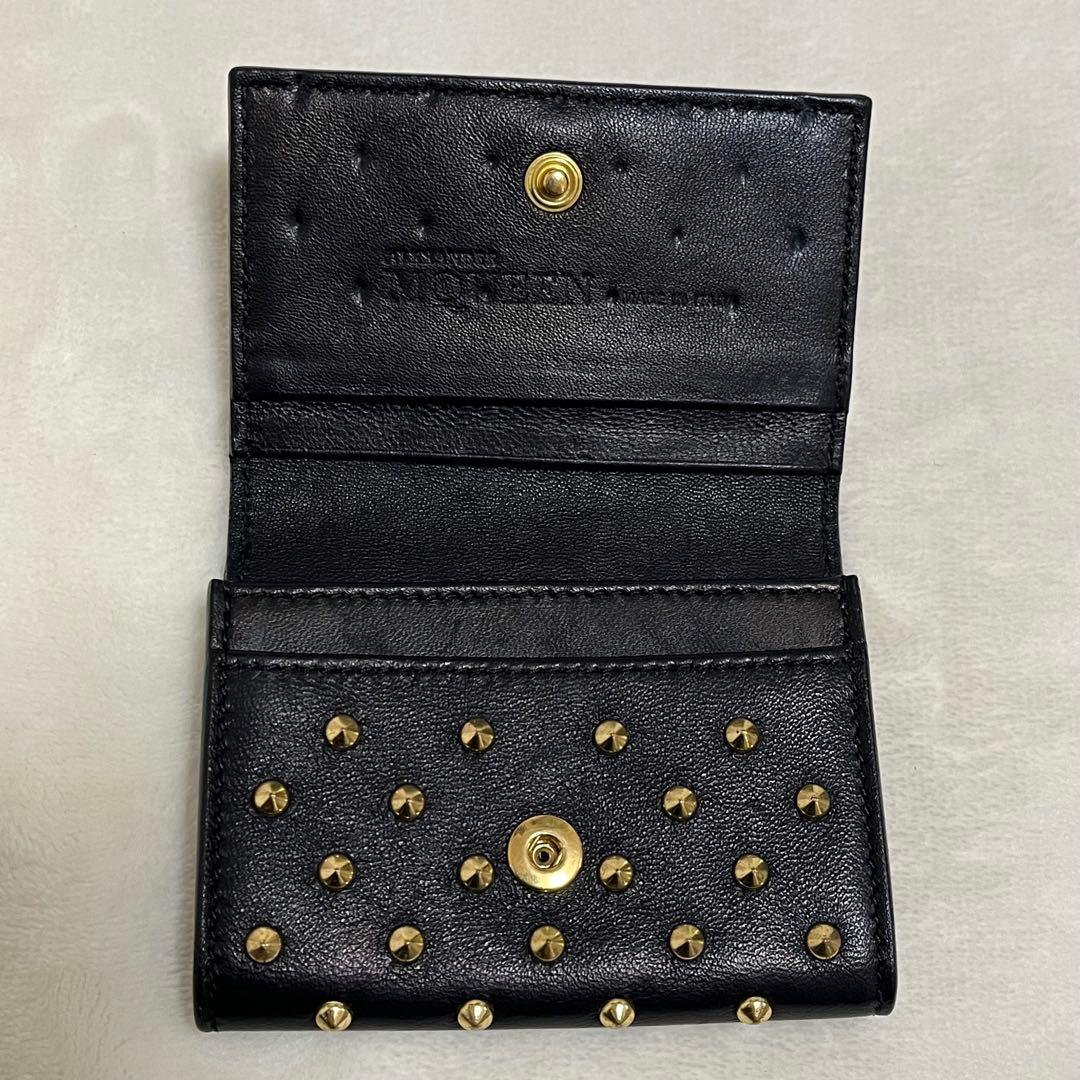 アレキサンダーマックイーン カードケース　スカル　スタッズ　名刺入れ