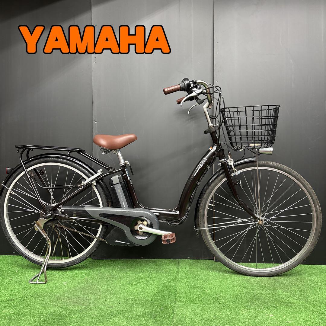 電動自転車 YAMAHA PAS Raffini ブラウン 3人乗り対応　83★