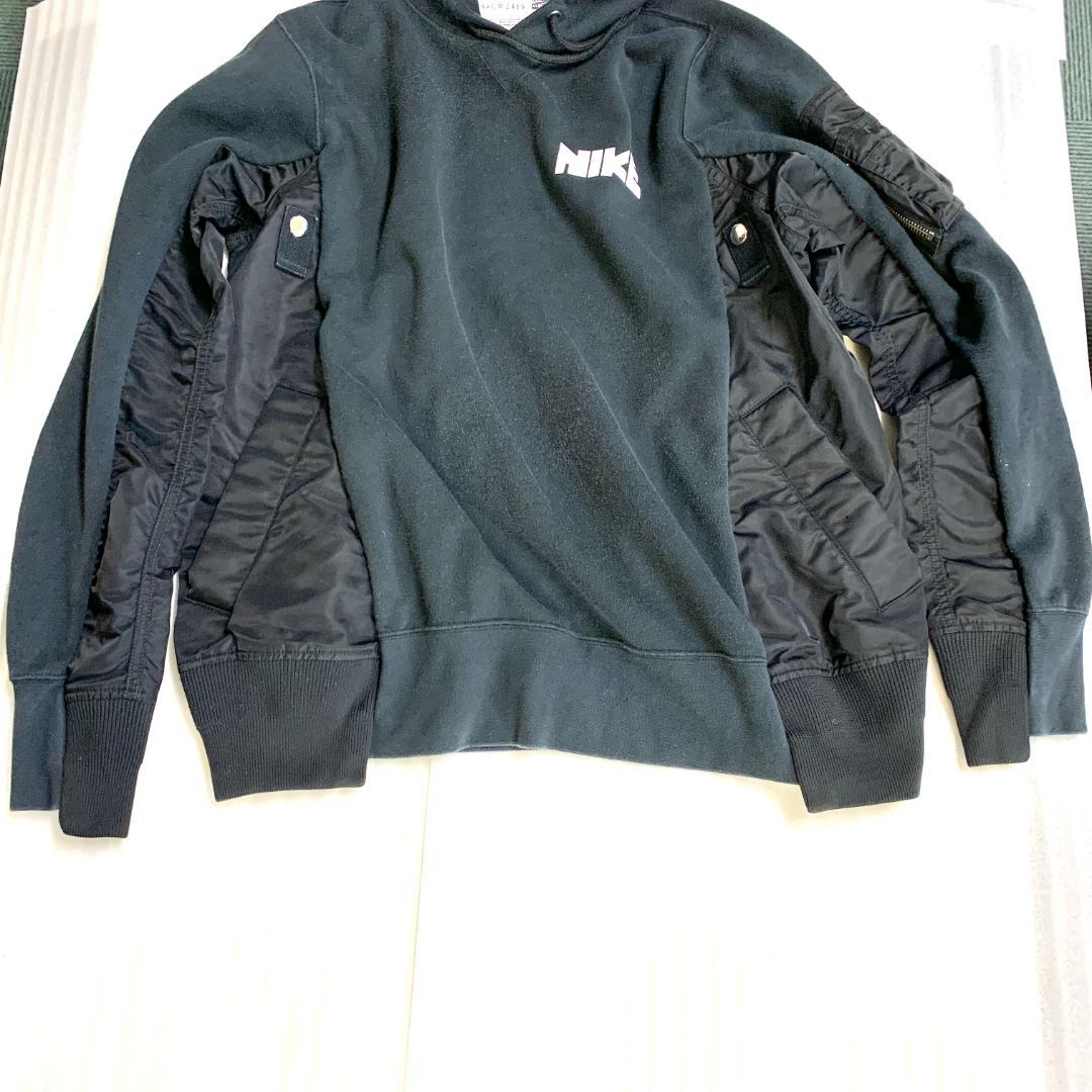 h*x様 ナイキ　Sacai コラボ パーカー 長袖 ブラック S　251125