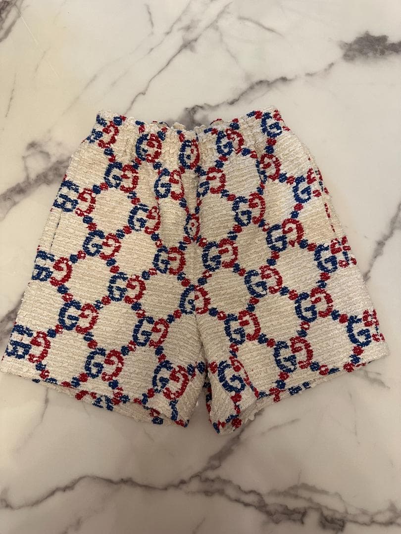 【GUCCI】2019年製 シルヴィ　ツイードショートパンツ 36S　アイボリー