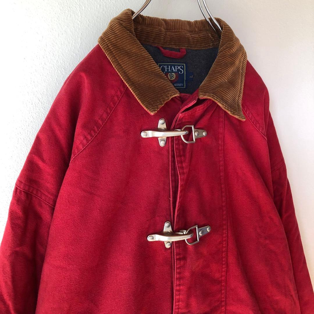 90s CHAPS ラルフローレン ファイヤーマンジャケット 襟コーディロイ