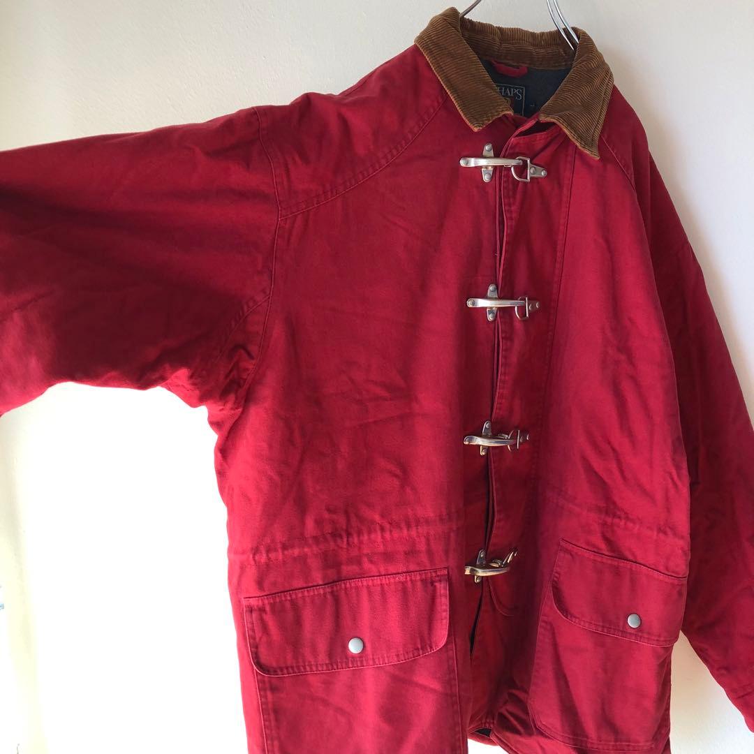 90s CHAPS ラルフローレン ファイヤーマンジャケット 襟コーディロイ