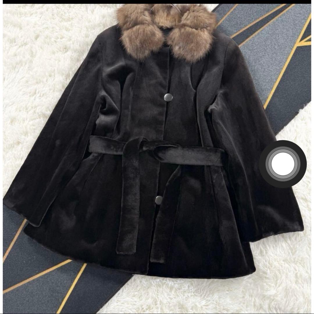 ミラショーン　ロシアンセーブルミンクコート 38サイズ