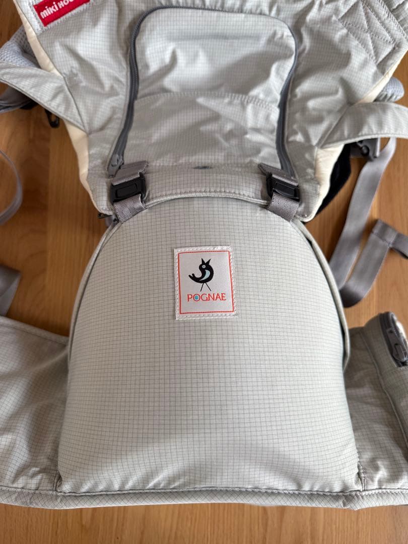 ミキハウス×POGNAE ベビーキャリア　グレー　抱っこひも