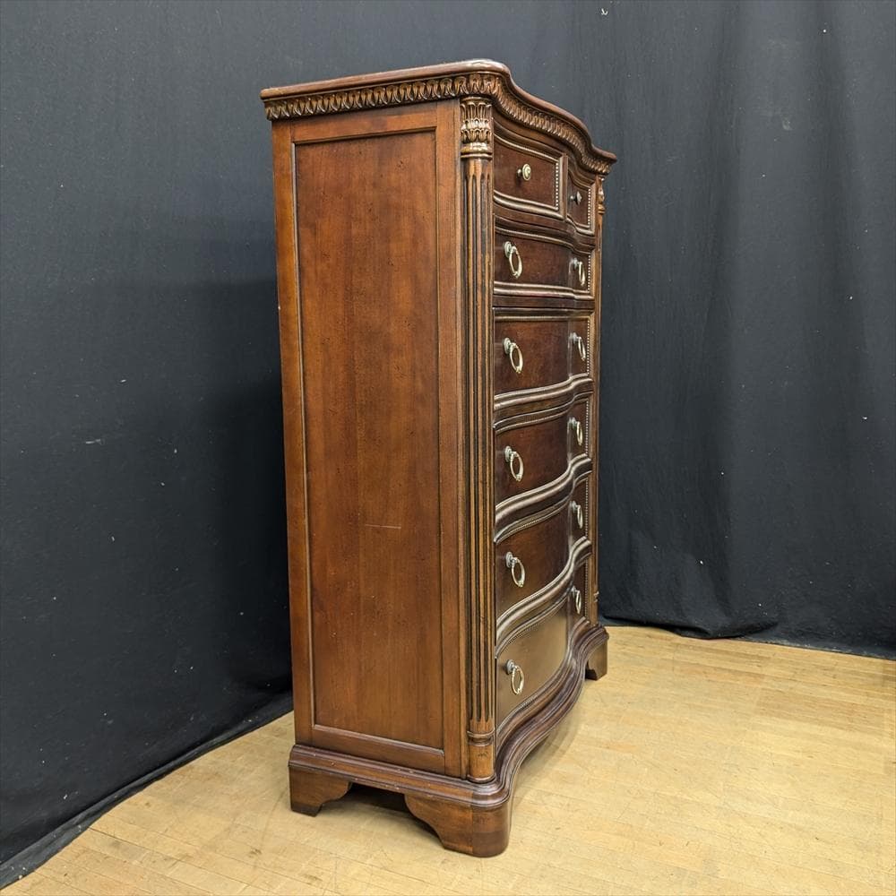 アンティーク調　リビングチェスト　タンス　たんす　チェスト　引き出し　ドロワー