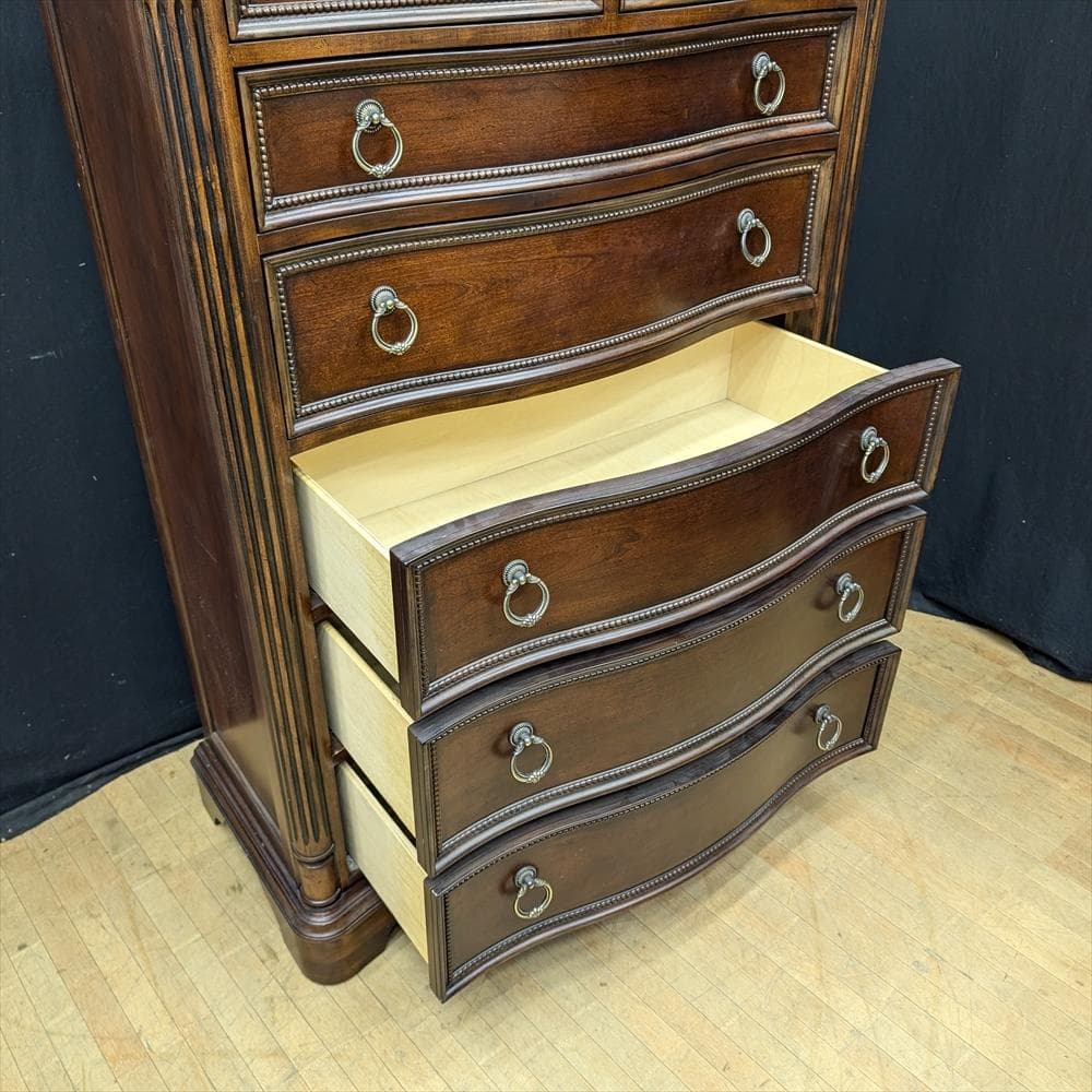 アンティーク調　リビングチェスト　タンス　たんす　チェスト　引き出し　ドロワー