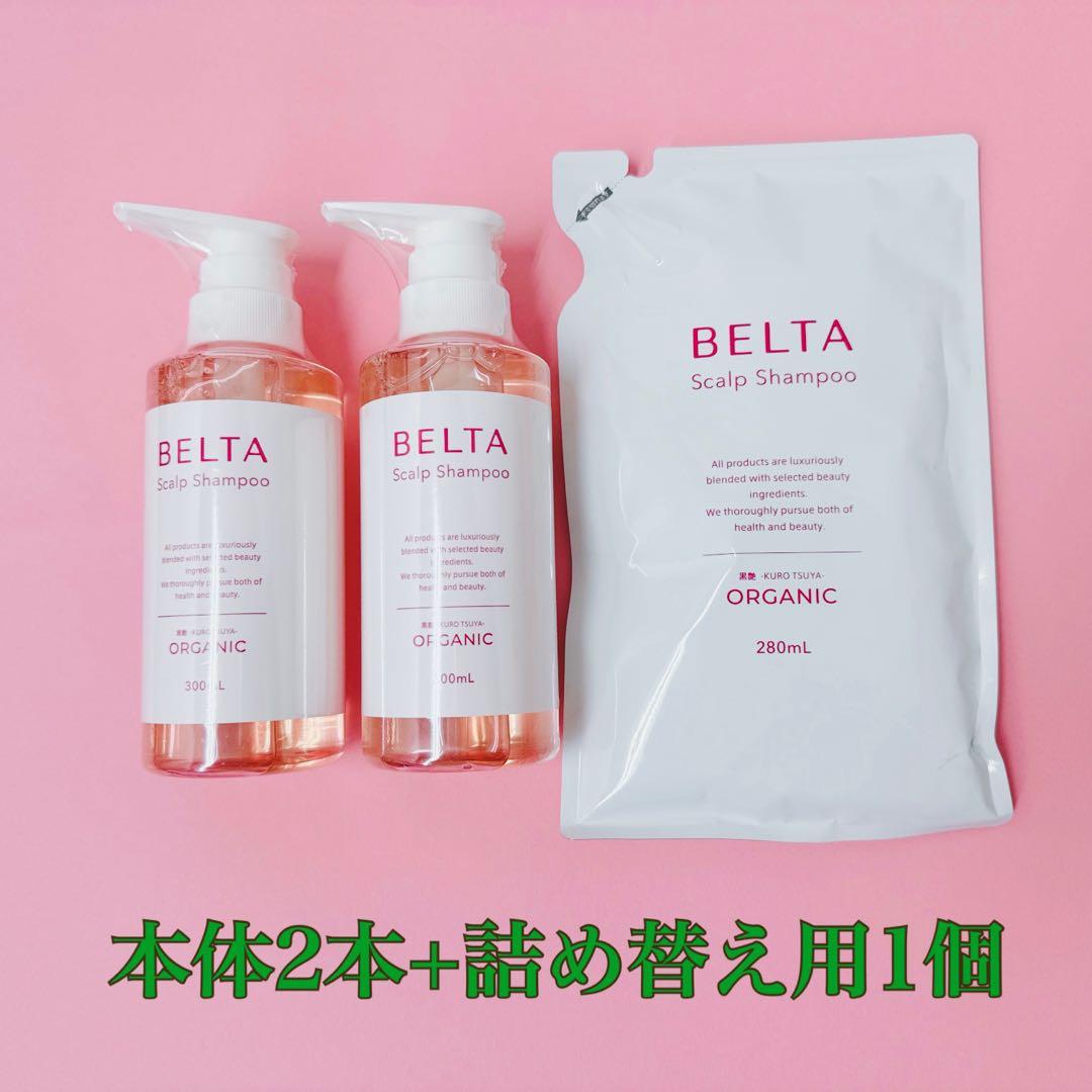 【本体2本+詰替え1個】ベルタスカルプシャンプーR 300ml ノンシリコン