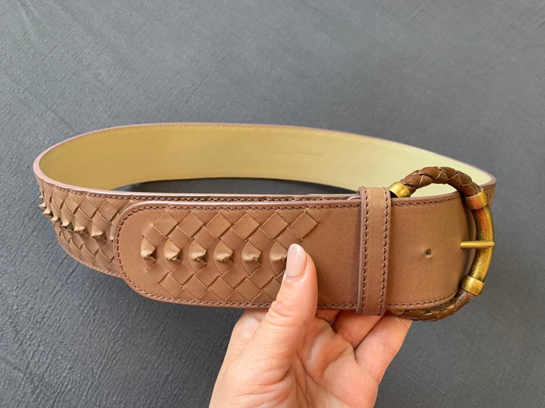 再値下げ★Bottega Veneta/ボッテガヴェネタ/ピンクベージュ・ベルト