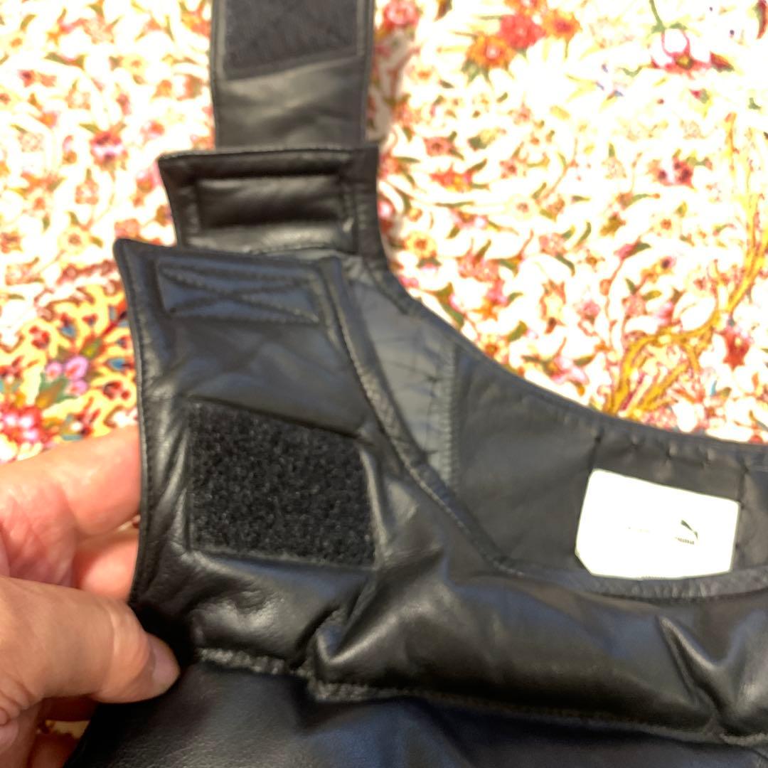 未使用に近い 極希少品STAMPDPUMA ラムレザー ダウンベスト ブラック