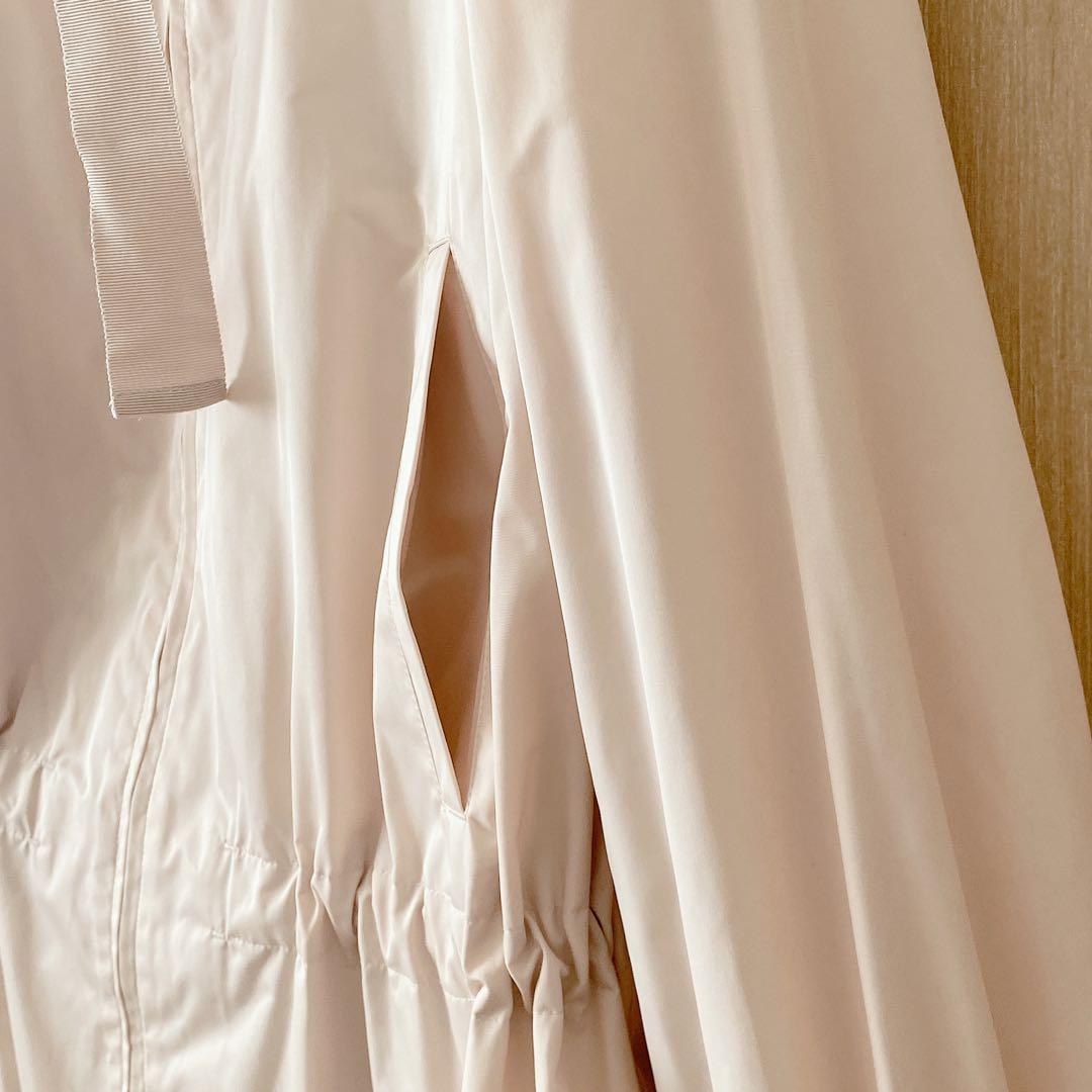 【1249】アナイ　タフタフードツキブルゾン　ライトベージュ　36