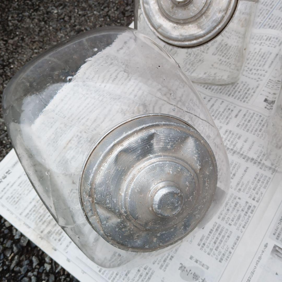 送料無料　匿名　昭和レトロ　ガラスケース　キャニスター 7個　おまとめ