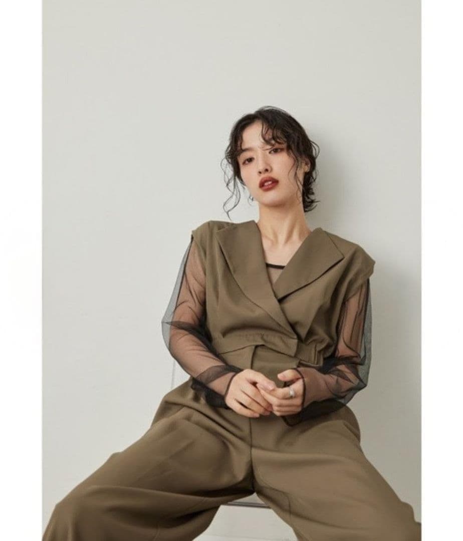 niana ニアナ スタンドアウトカラーオールインパンツ L 大きい ゆったり