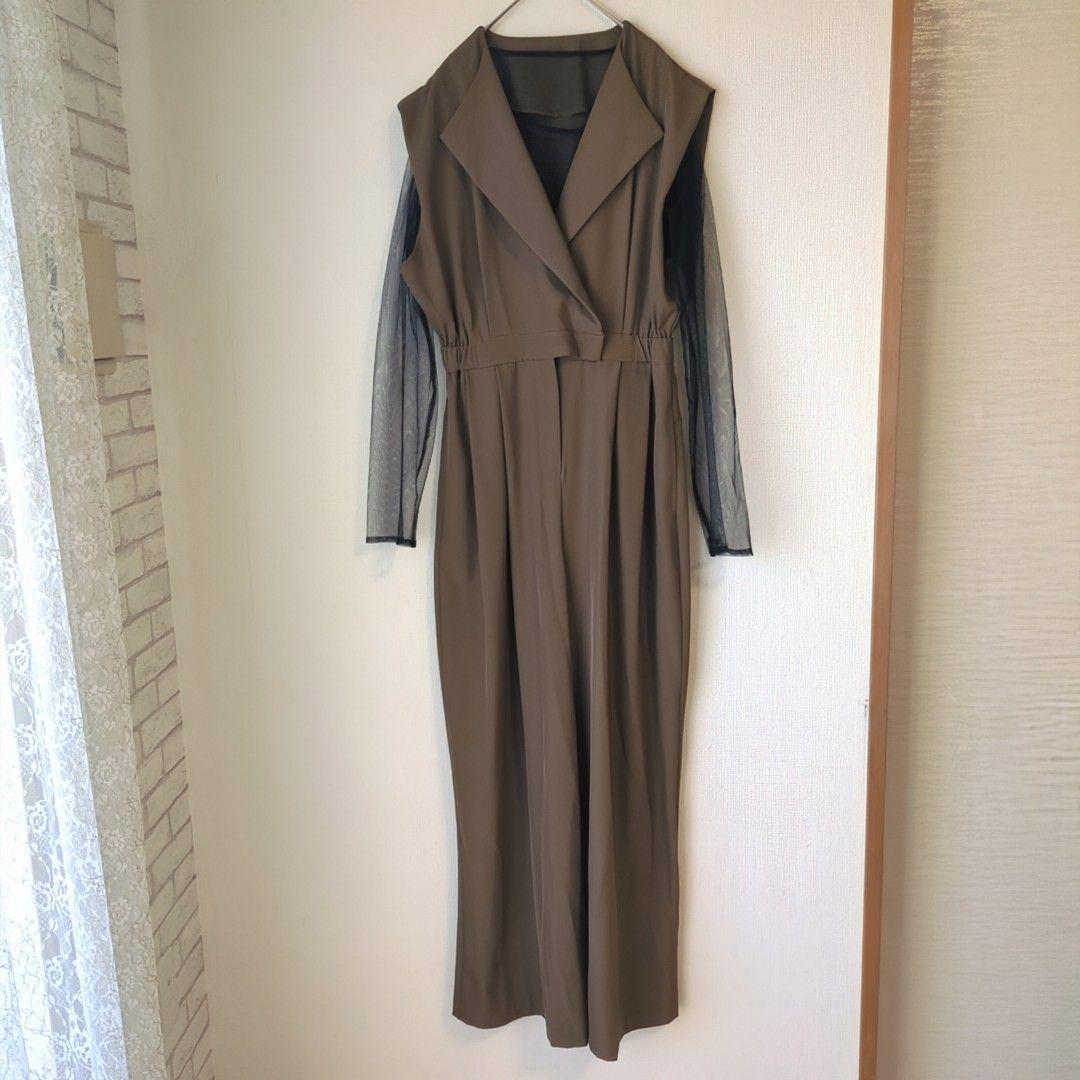 niana ニアナ スタンドアウトカラーオールインパンツ L 大きい ゆったり