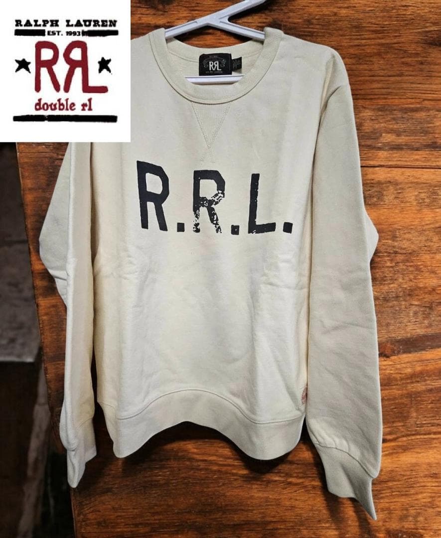 vector送料無料/新品未使　DOUBLE Rアイボリースウェット（L)