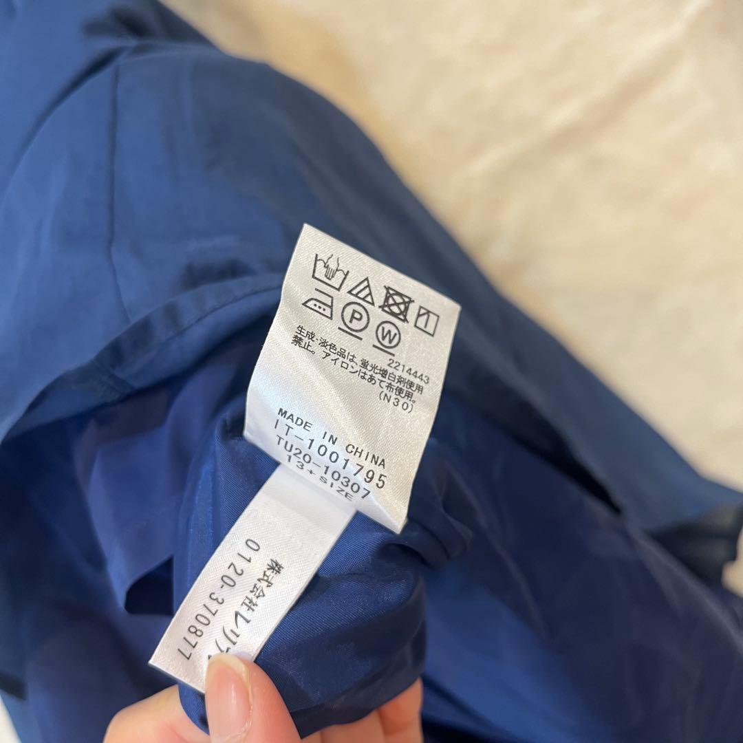 レリアン プラスハウス 13+ 13号 大きいサイズ 半袖 ロングワンピース 紺