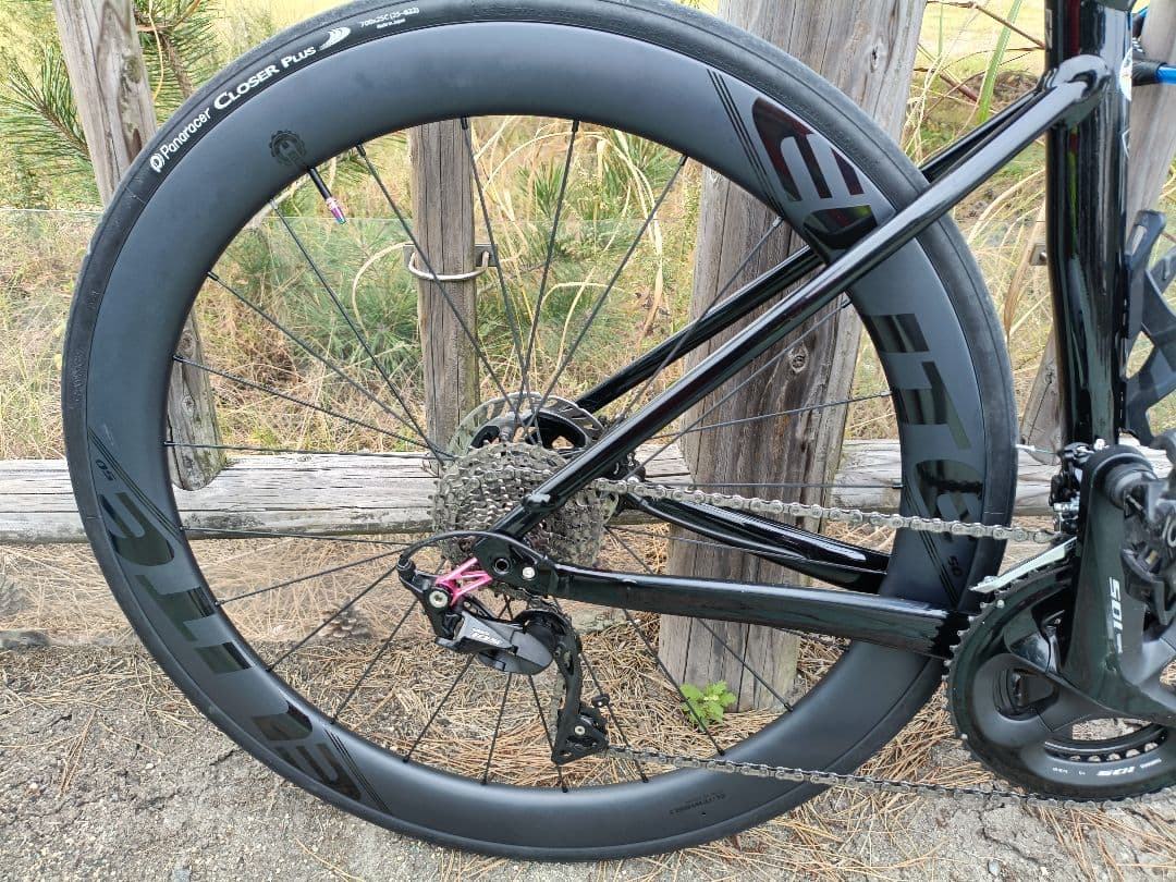 ELITEWHEELS EDGE カーボンホイール1347g50mm ローター付