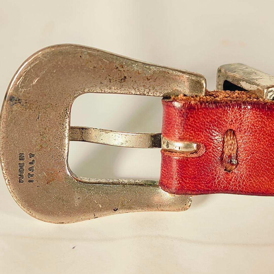 【ヴィンテージ】PUNTO VITA 高級碧ターコイズコンチョベルト　イタリア製