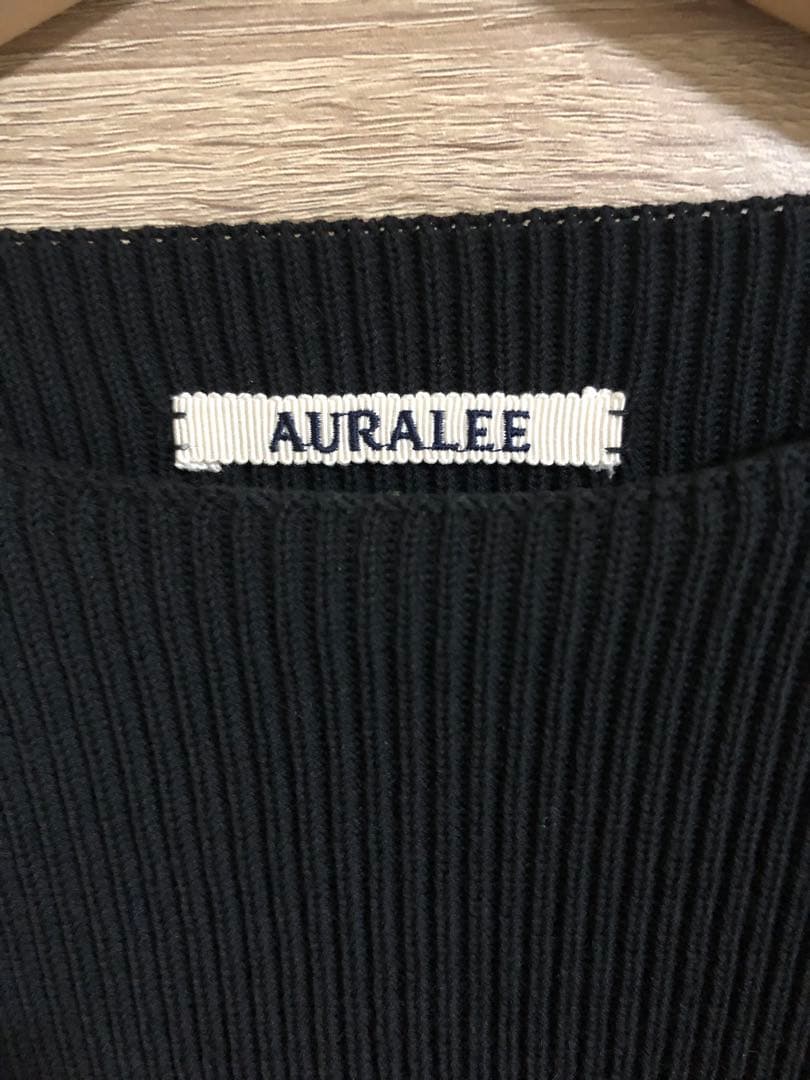 トップス AURALEE SUPER HARD TWIST RIB KNIT P/O 3