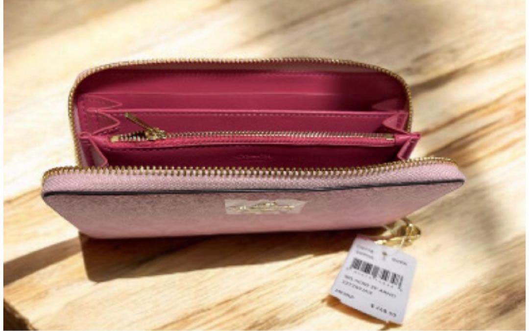 【新品未使用】COACH 長財布パウダーピンク