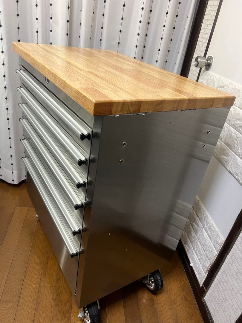 ステンレススチール製引き出しキャビネット・DIYツールワゴン