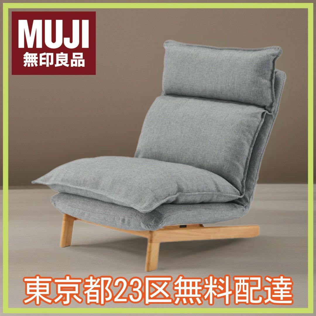＊東京都付近取引限定＊MUJI 無印良品　ハイバックリクライニングソファ グレー