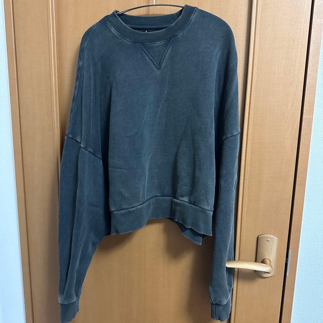 トップス ENTIRE STUDIOS WASHED BLACK BOX CREW