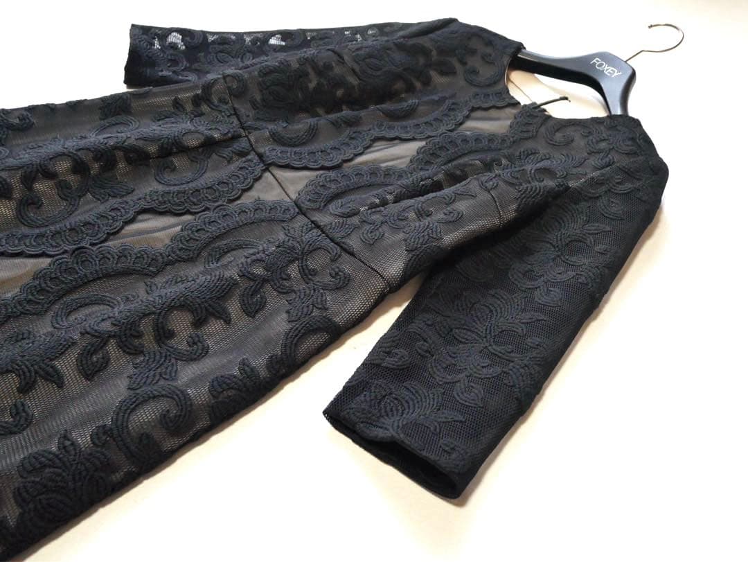 Leilian レリアン レースデザイン ミディ丈 ワンピース 9