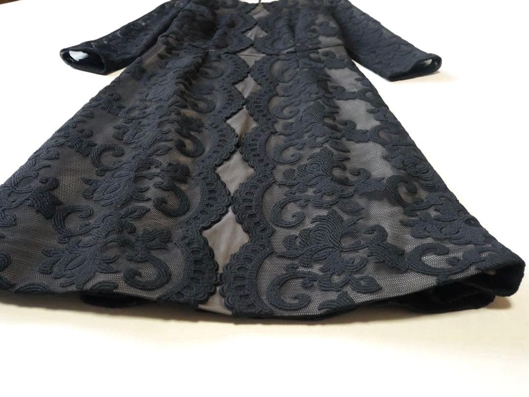 Leilian レリアン レースデザイン ミディ丈 ワンピース 9