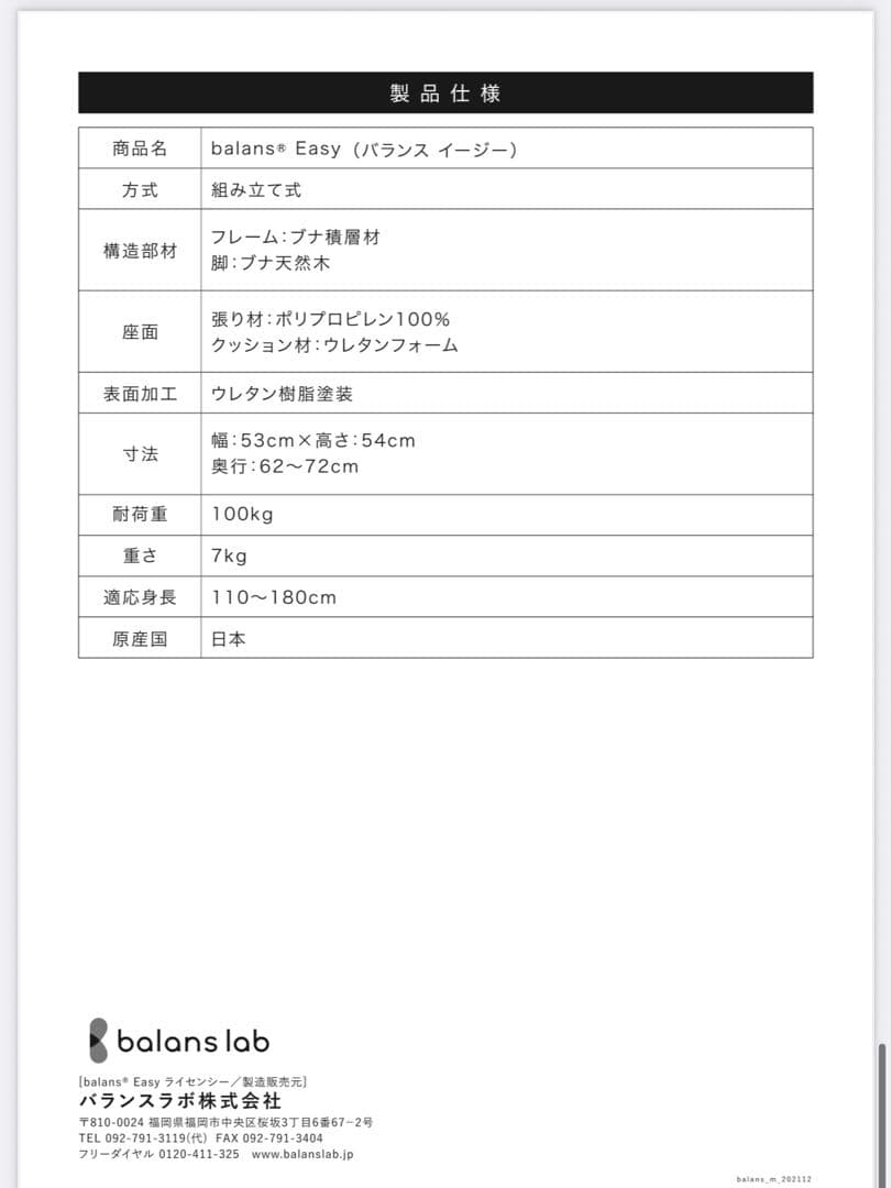 balance Easy バランス イージー⭐︎ブラウンカバー付き