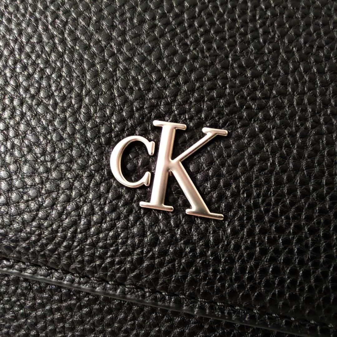 【新品】CK ロゴ カルバンクライン チェーン クロスボディバッグ ブラック