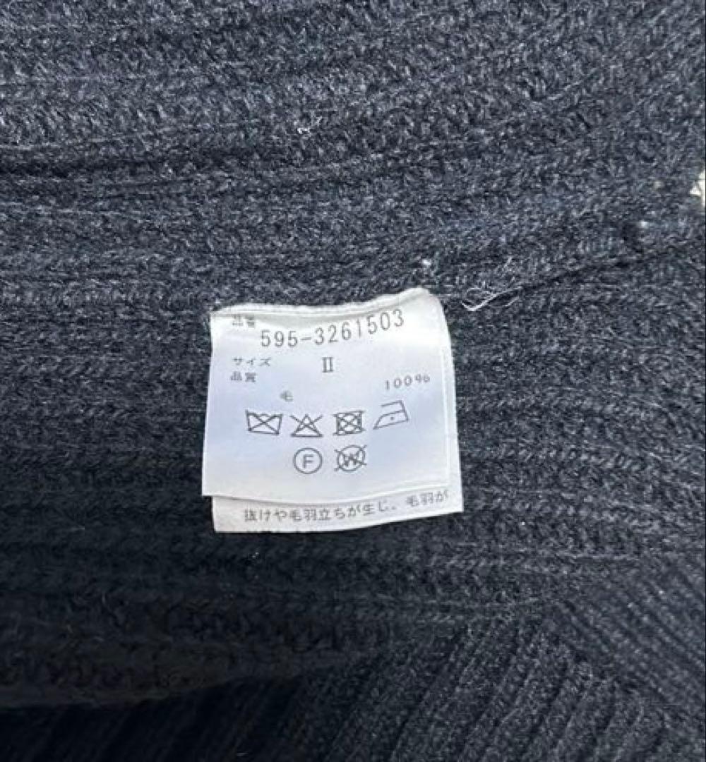 MHLマーガレットハウエル ウールニットベスト ブラック×カーキ