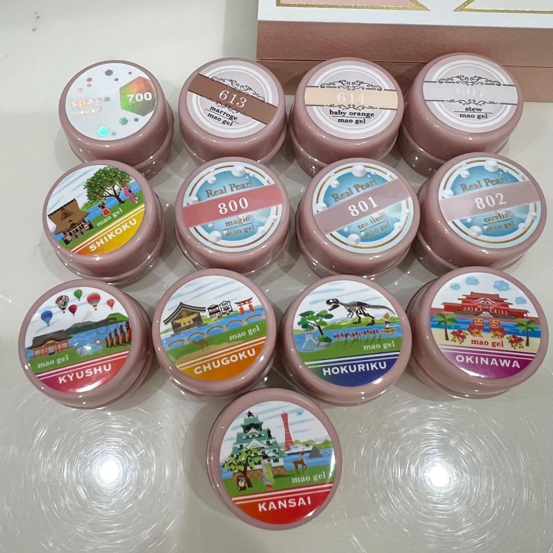 ①mao nail ジェルネイル 限定カラー多数　S Mintドライフラワー