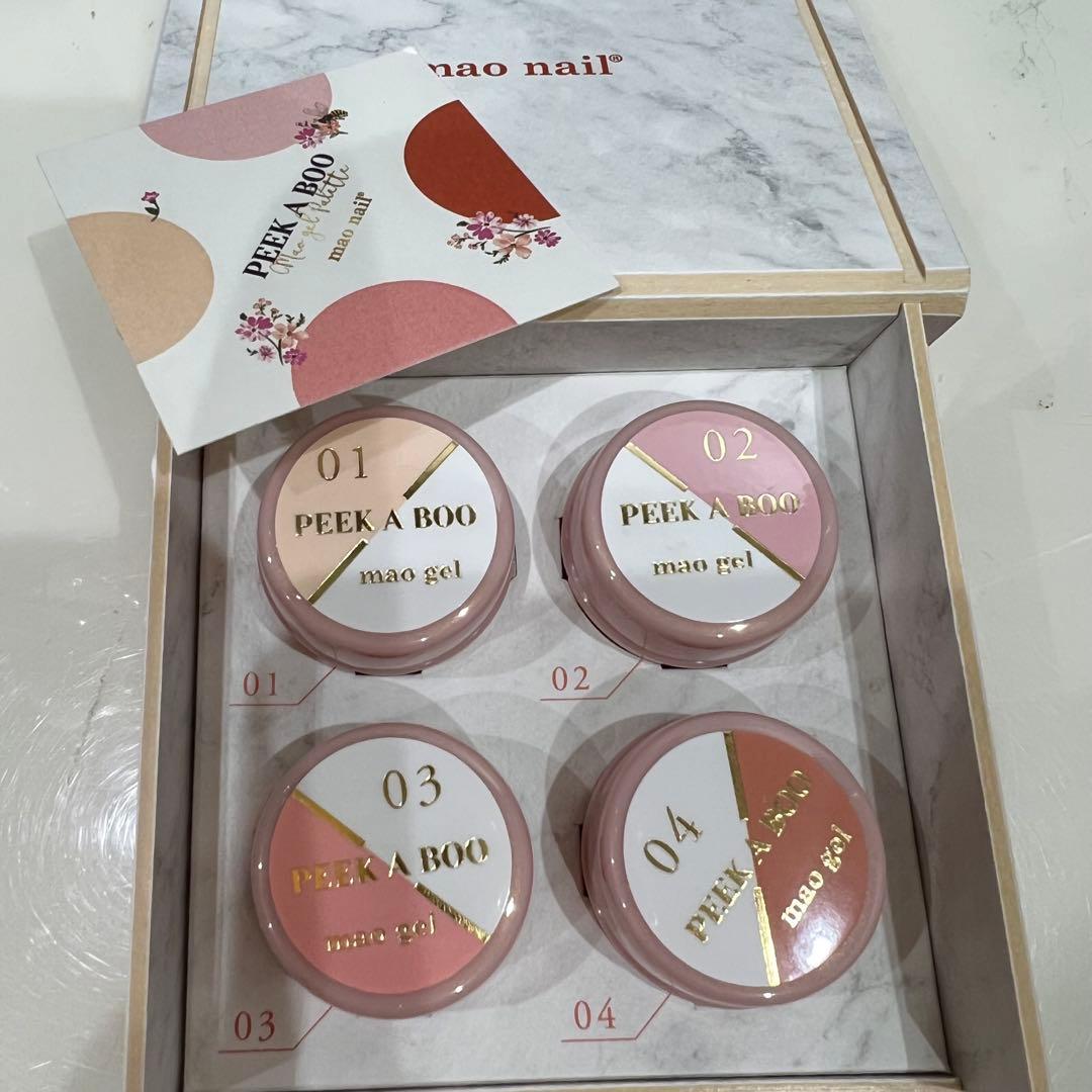 ①mao nail ジェルネイル 限定カラー多数　S Mintドライフラワー