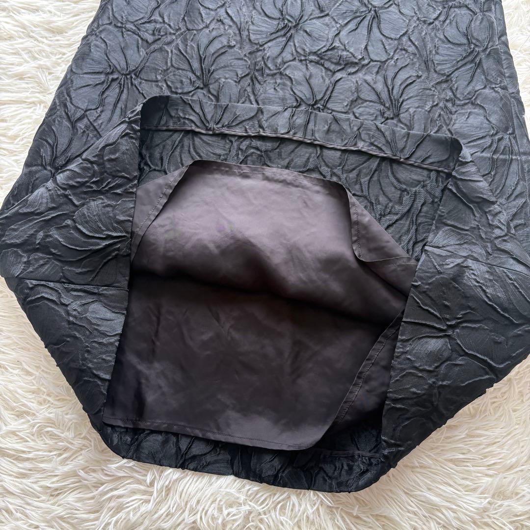 【新品同様】アドーア　花柄　ふくれジャガード バックリボン ワンピース　サンプル