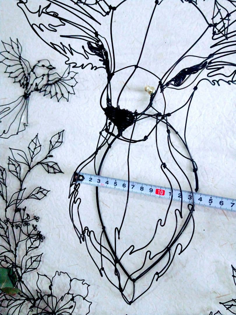 雌鹿　ワイヤークラフト　アート