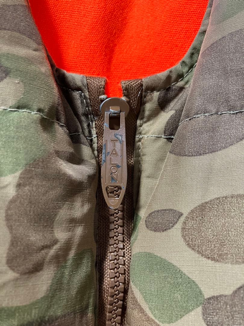 70s80s エディバウアー　黒タグ　ベスト　ダックハンターカモ