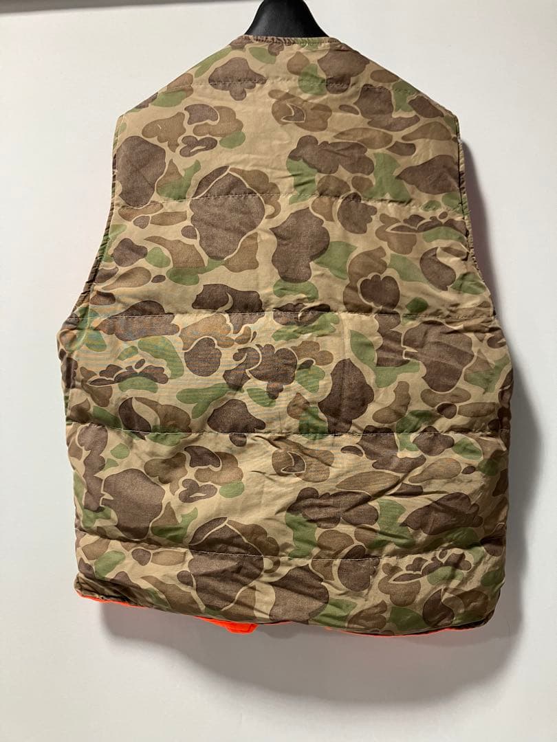 70s80s エディバウアー　黒タグ　ベスト　ダックハンターカモ