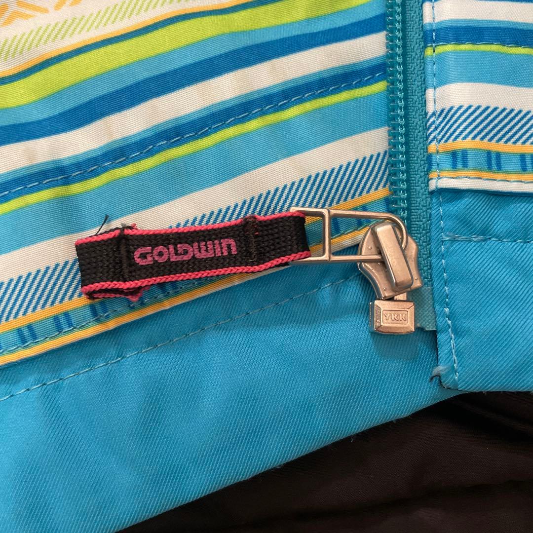 GOLDWIN スキーウェア　上下　140 ブルー&ライムグリーン