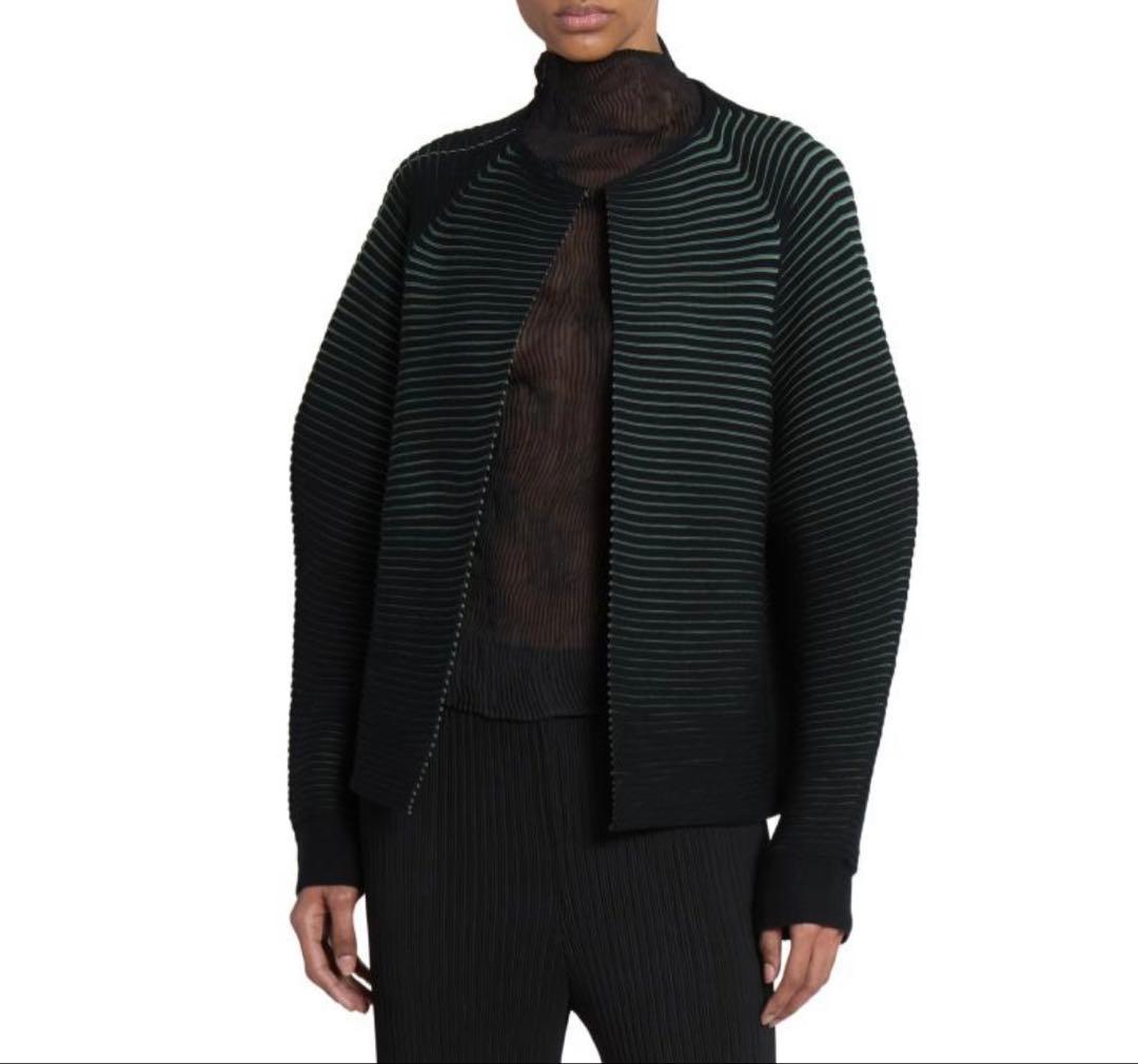 【新品タグ付】ISSEY MIYAKEイッセイミヤケ サークルニットカーディガン