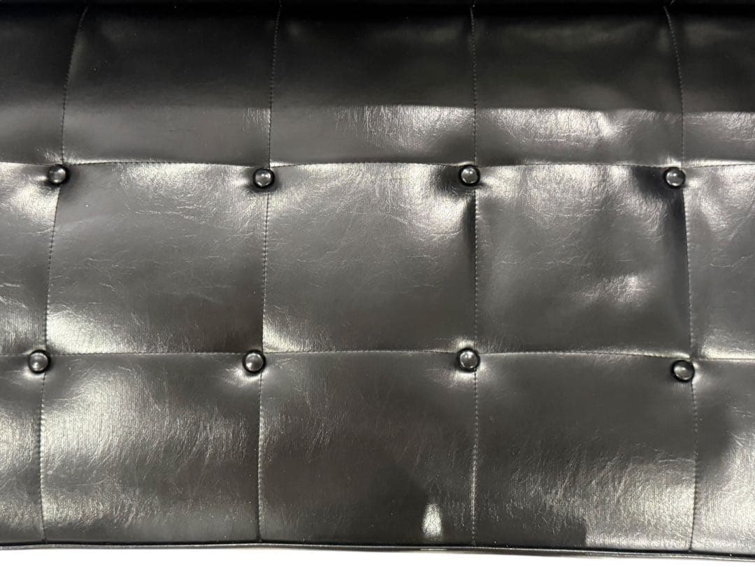 ◯①カリモク60 Kチェア 2シーター 2人掛け ブラック レザー ソファのみ