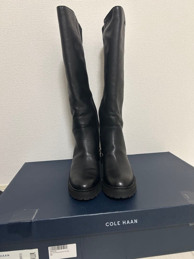 [30-ff]COLE HAAN ブラックロングブーツ