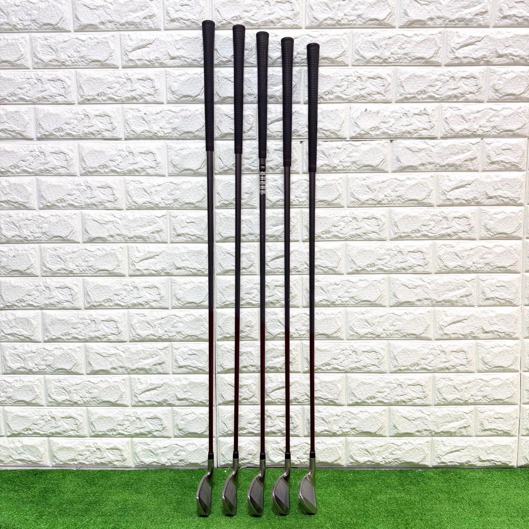 PRGR RED アイアンセット　5-9 全5本　SR 右打ち　グリップ良好
