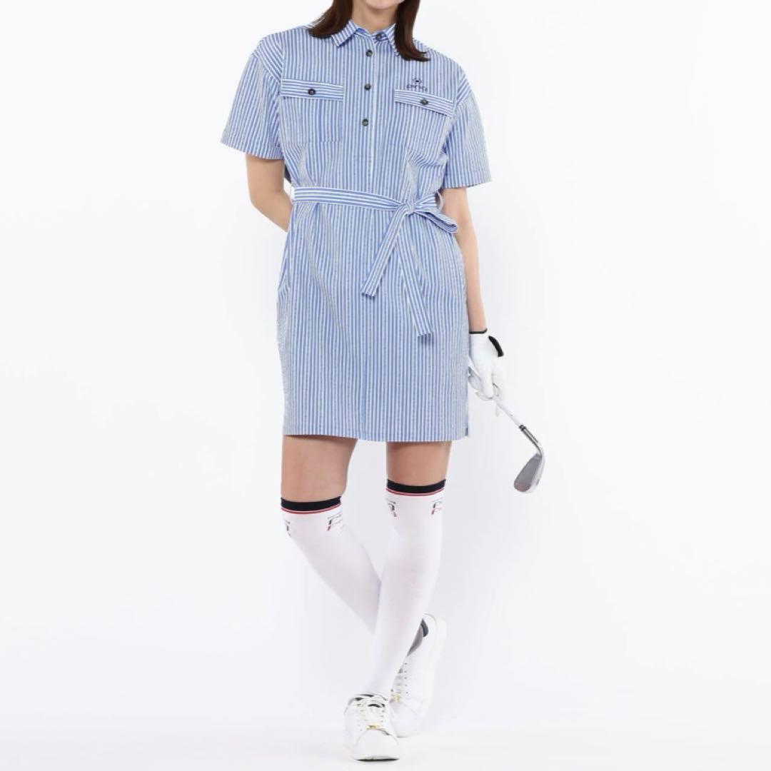 新品 PING ピン ストレッチ サッカー 半袖 ワンピース チュニック ゴルフ