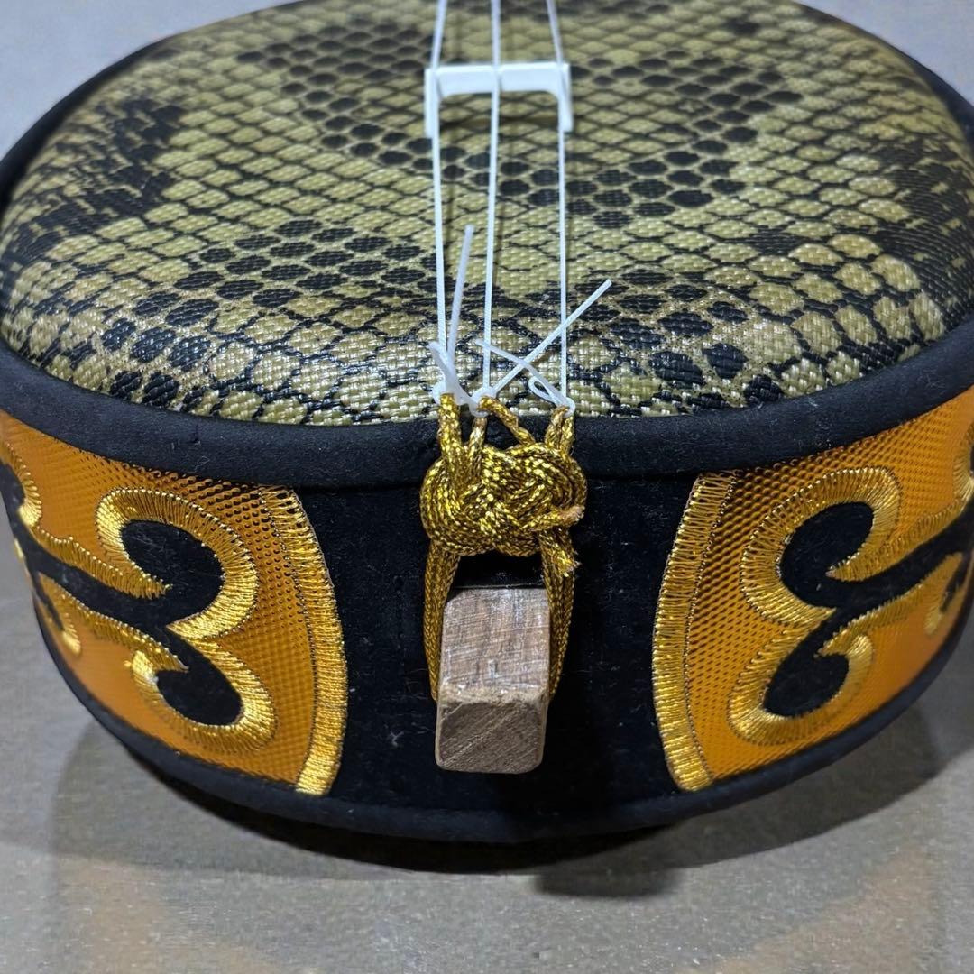 【動作確認済】沖縄三線 人工皮 蛇柄 本体のみ 美品 安定感◎