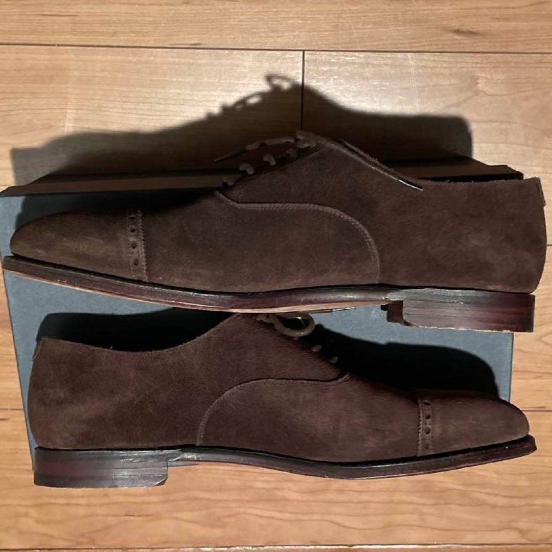 【Crockett&Jones】パンチキャップスウェードシューズ