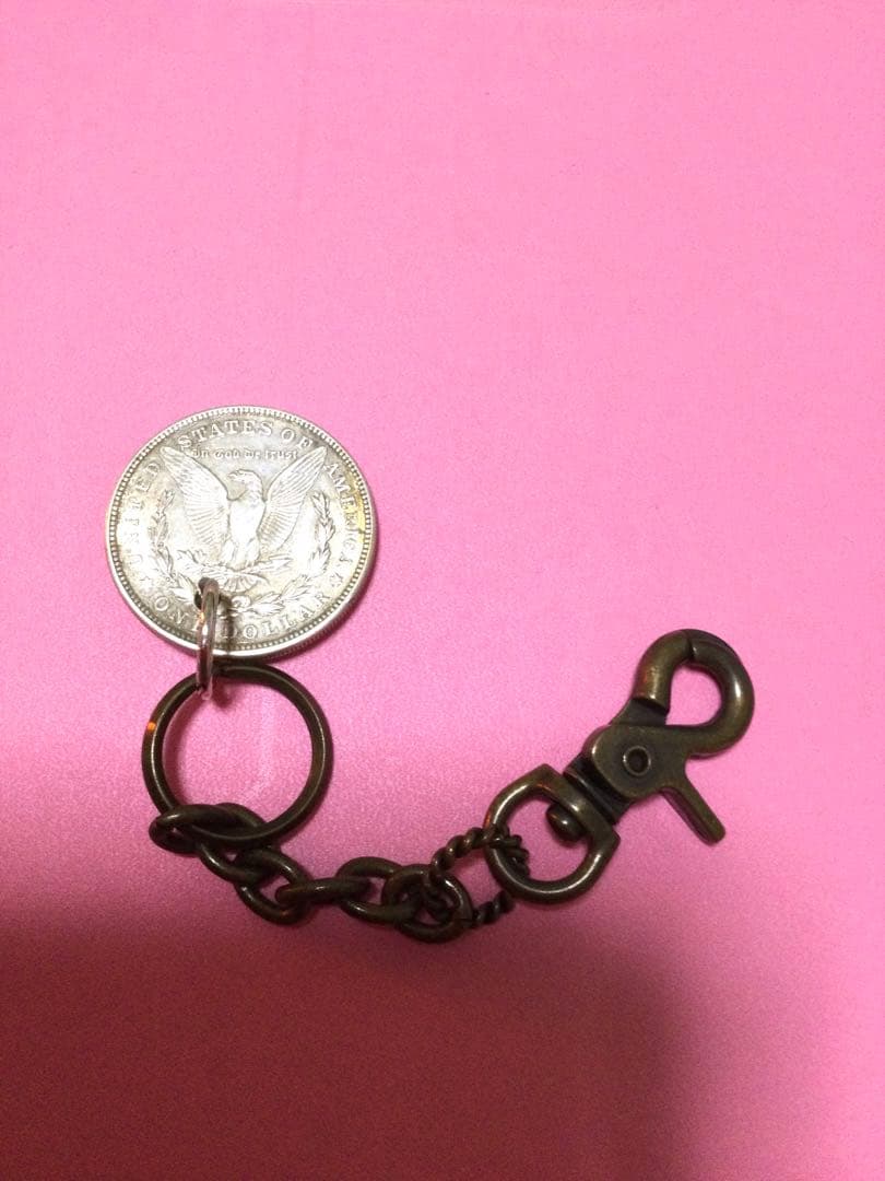 銀貨付きシルバーキーホルダー