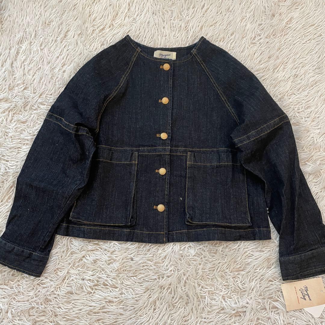 未使用タグ付き　MARGAUX VINTAGE デニムジャケット　金ボタン