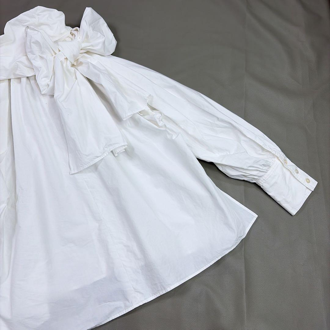 Whim Gazette ウィムガゼット ボウタイドルマンブラウス ホワイト Ｆ