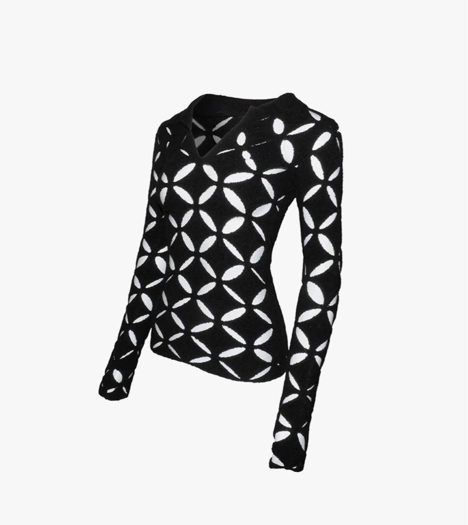 トップス theredthread S knit fit tops repeat peta