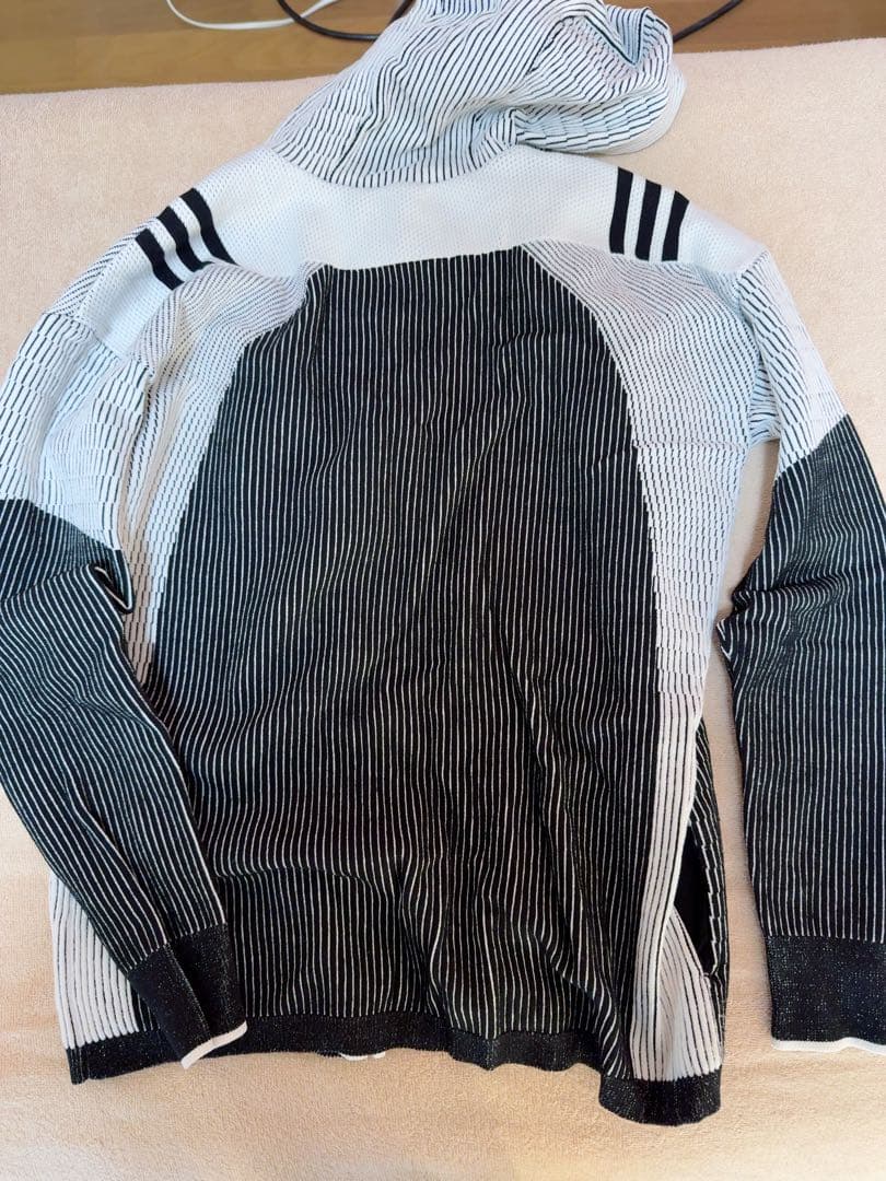 adidas ストライプ フーディー スカート セット M